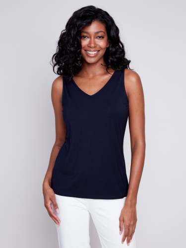 Reversible Bamboo Cami - Navy