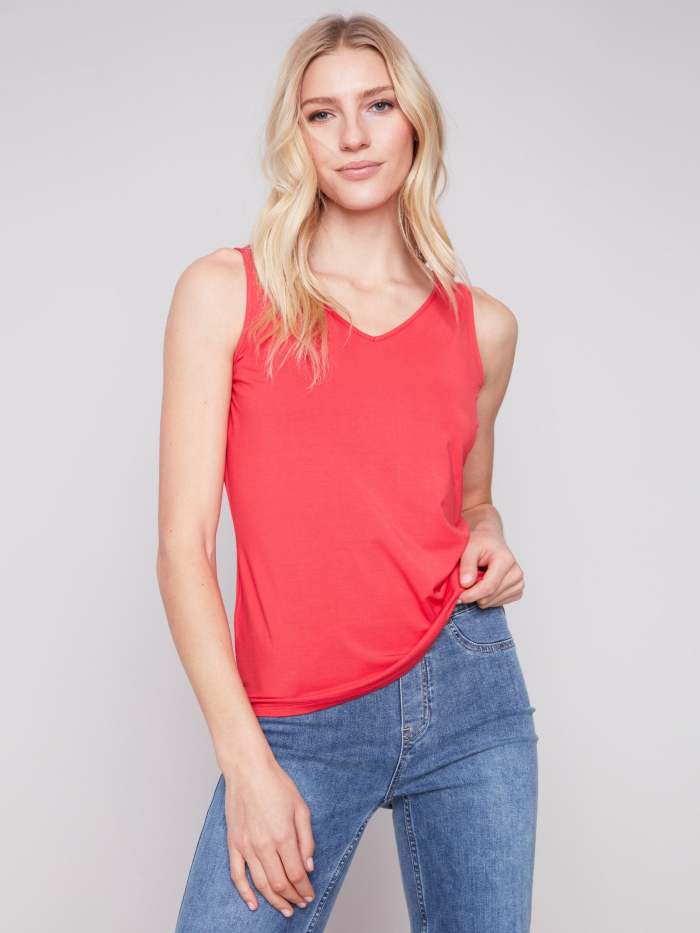 Reversible Bamboo Cami - Cherry