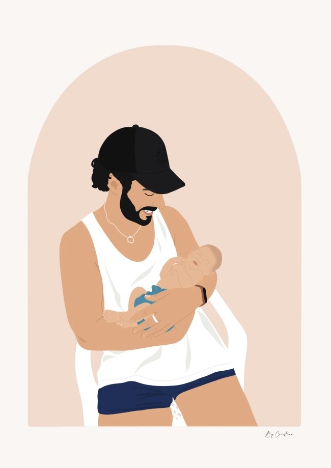 Digital faceless portrait, custom drawing, minimalist illustration, art from photo, special gift, couple or family.