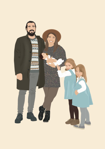 Personalised portrait – Personalised illustration – personalised art – custom art - Friends Illustration - custom Portrait Illustration