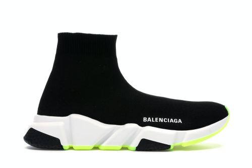 Balenciaga Speed Trainer Black White Neon 2019