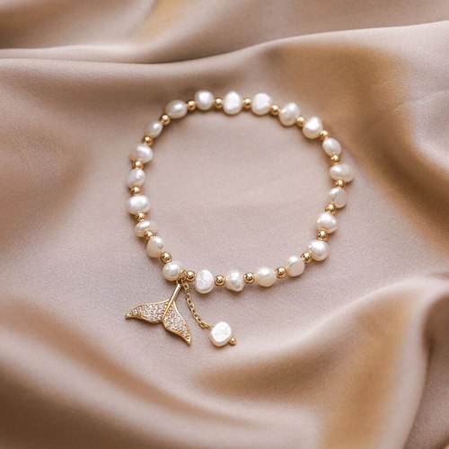 2020 INS whale Fishtail pearl beads Bracelets&Bangles Charms For Women Bracelets Crystal Handmade Jewelry Bracelet BT200355