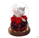 Eternal flower Unicorn glass cover rose mother's Day 520 Valentine's day birthday gift to friends