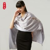 Hangzhou silk brocade floor silk shawl female winter crepe satin scarves shawls and Chinese style gifts silk scarves