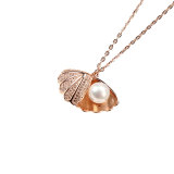 Diamond art is small pure and fresh pearl conch pendant hangs necklace Korean edition individual character contracted short money clavicle chain female tide