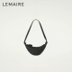 LEMAIRE23 Autumn/Winter New Black Grain Leather Small Croissant Song Bag