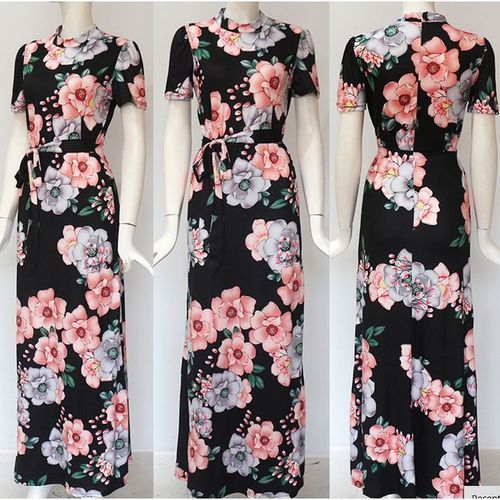 Women's Casual Printed Lace Dress