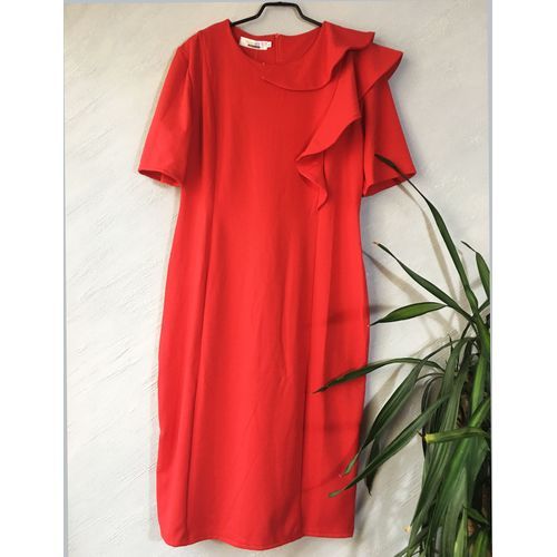 Women's Solid Color Sleeve Dress