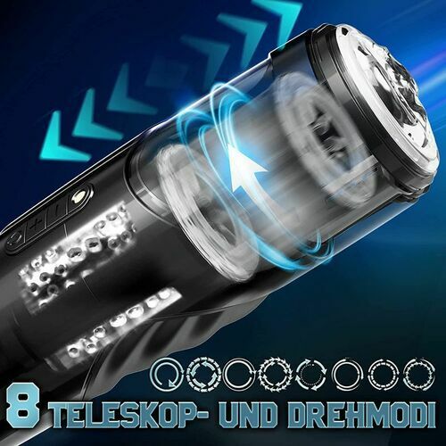 Automatischer Masturbator mit 8 Stoß- und Rotationsmodi