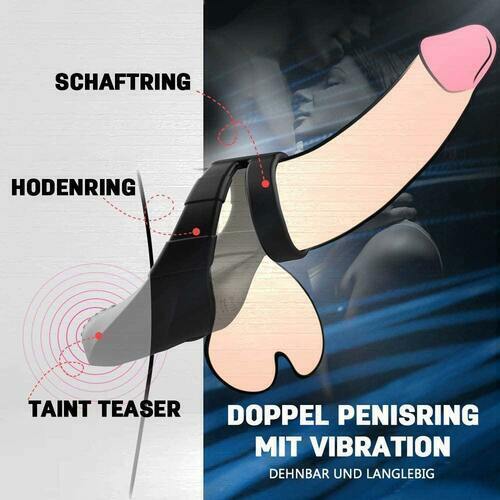 Dual Penisring 10 Vibration Teaser Punkte Streifen