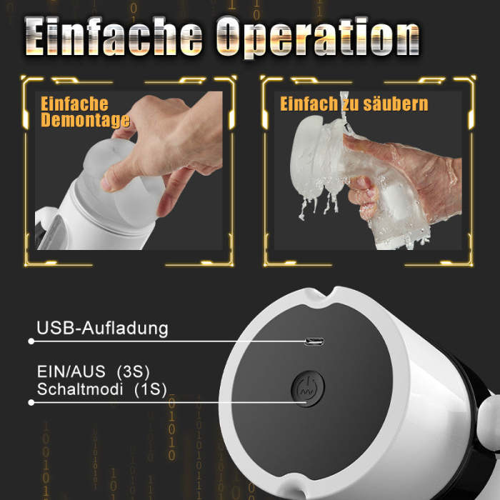 Calvin Gamepad 9 Stoßender und vibrierender 2-in-1-Hand-Masturbationsbecher