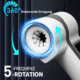 Doppelkopf 7 Vibration 5 Teleskoprotation Hand-Blowjob-Masturbator