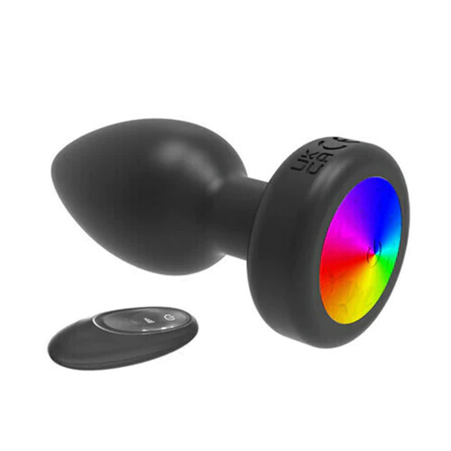 Eveandlove™ Remote Control Vibrating Training Anal Plug with Flashing Light Base