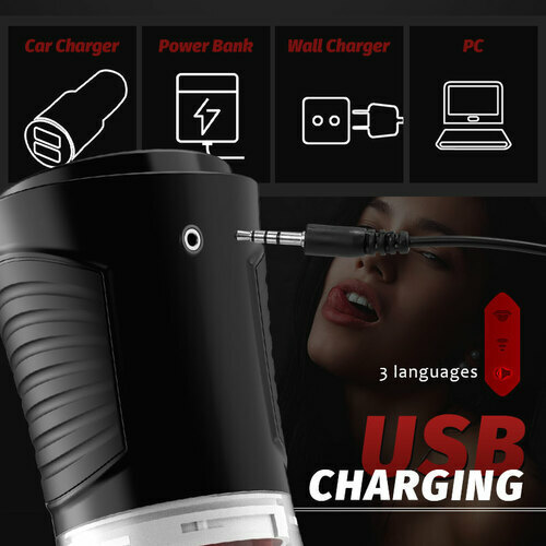 Eveandlove™ 4 Sucking Modes & 7 Tongue-Licking Male Masturbator Cup