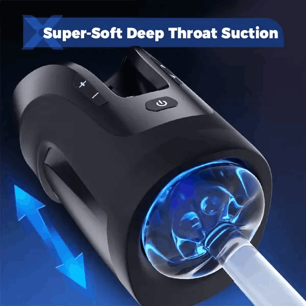 Leten Cannon King Mini 3D Fleshy Telescopic Vibrating Automatic Male Masturbator Blowjob Stroker