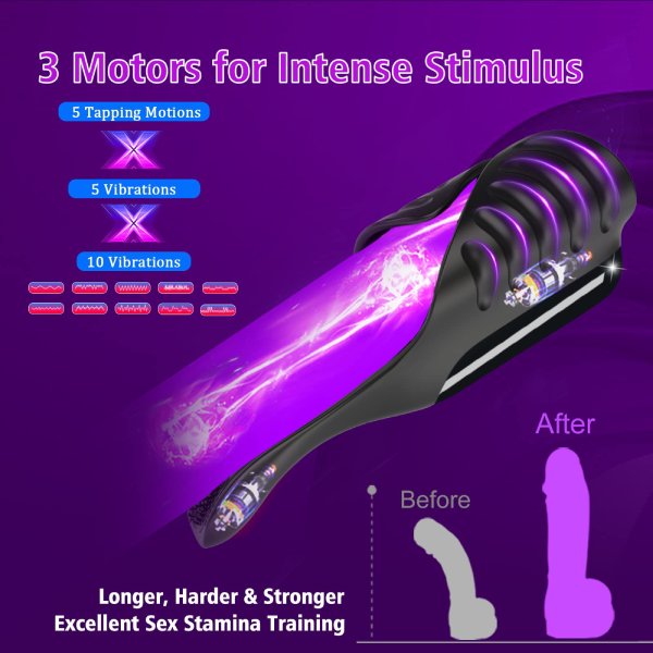 Eveandlove™ Penis Vibrator with Tapping & Vibrating Function