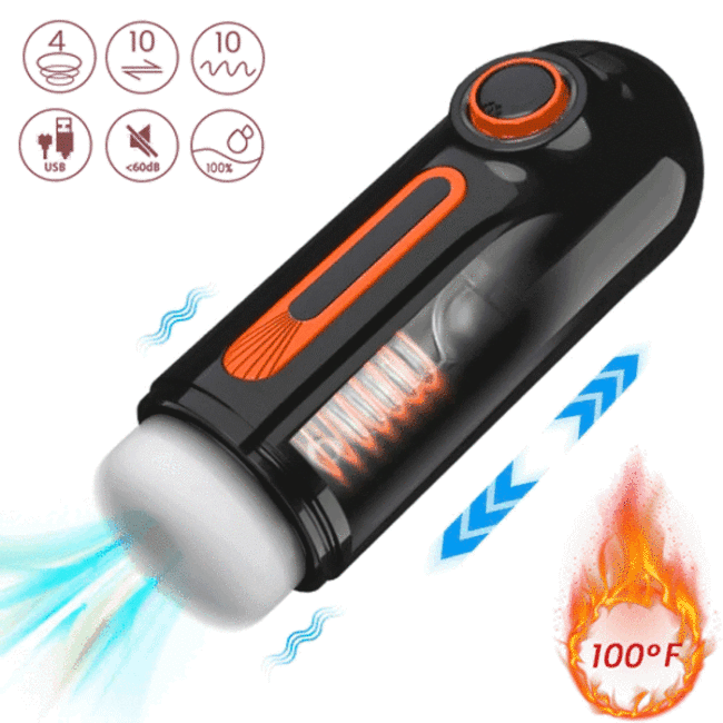 Eveandlove™ 10 Thrusting 10 Vibrating 3 Sucking Heating Male Masturbator