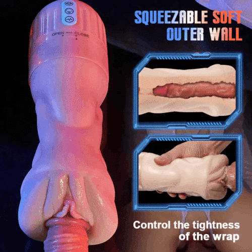Eveandlove™ 5 Sucking 10 Vibrating Simulated Vagina Masturbator and Pussy Pocket
