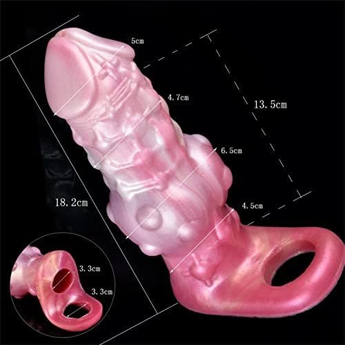 Eveandlove™ 7.16  Monster Penis Extender Sleeve – Soft Silicone Enlargement Sleeve with Cock Ring for Men