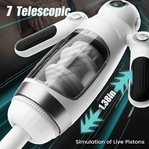 Eveandlove™ 7 Telescopic Squeezing 12 Vibration Masturbator Experience More Authentic Piston