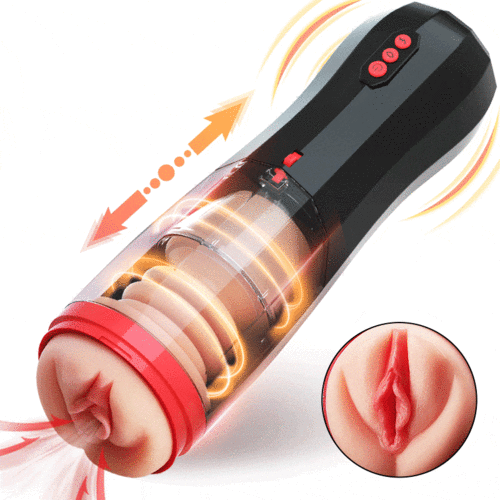 Blowjoblove™ CLIMBER 4 IN 1 Erektion Cup Masturbator 5 Stoßen + 5 Saugen 10 Vibrie