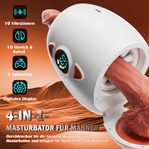 Blowjoblove™ Explorer-Innovative Vergnügen Dual Entrance Elektrische Masturbator Hoden Massage + Glan