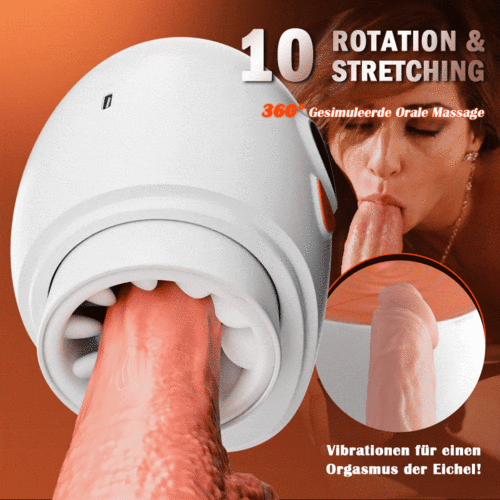 Blowjoblove™ Explorer-Innovative Vergnügen Dual Entrance Elektrische Masturbator Hoden Massage + Glan