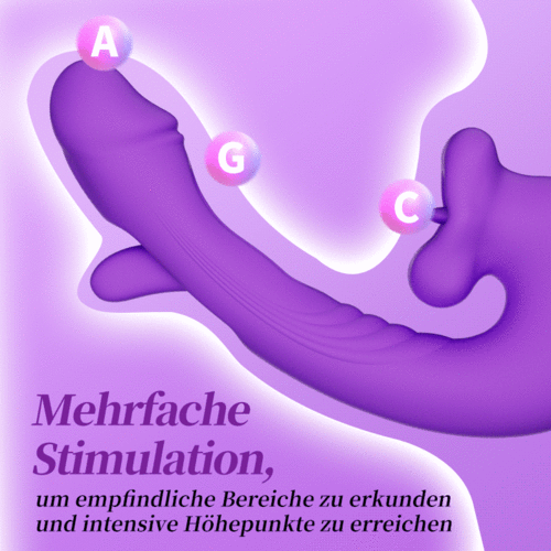 Blowjoblove™ Verbesserter mundförmiger 3-in-1-G-Punkt-Vibrator zum Flattern, Beißen und Zungenlecken