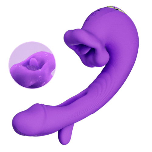 Blowjoblove™ Verbesserter mundförmiger 3-in-1-G-Punkt-Vibrator zum Flattern, Beißen und Zungenlecken