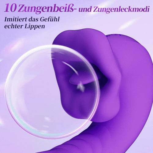 Blowjoblove™ Verbesserter mundförmiger 3-in-1-G-Punkt-Vibrator zum Flattern, Beißen und Zungenlecken