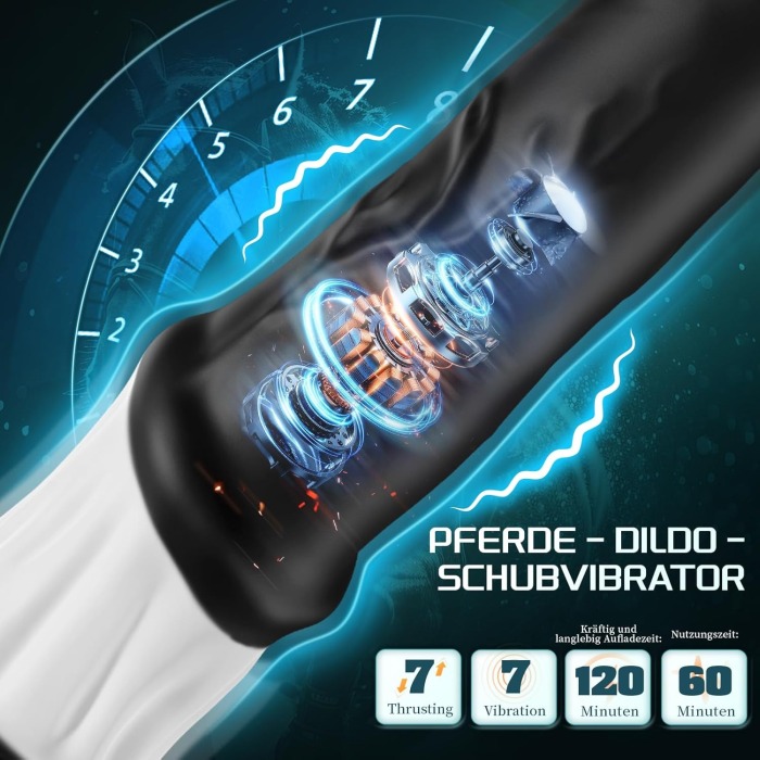 Blowjoblove™ 30CM Knoten Analplug Dilatatoren XXL Analvibratoren mit 7 kraftvolle Stoßfunktion