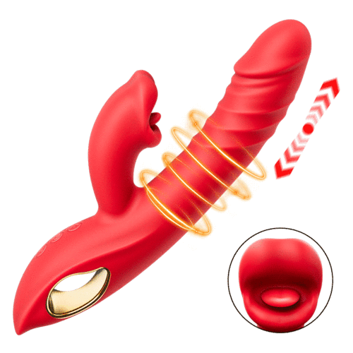 Blowjoblove™ 4-in-1-G-Punkt-Vibrator, lippenbeißende Klitorisstimulation