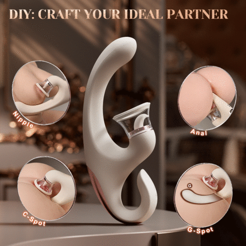 Blowjoblove™ Sweetie Fox - Klitorisstimulationsvibratoren mit Zungenlecken Saugvibration