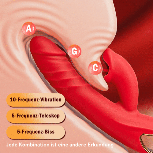 Blowjoblove™ 4-in-1-G-Punkt-Vibrator, lippenbeißende Klitorisstimulation
