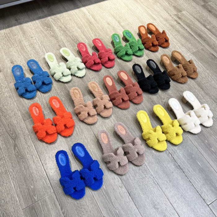 Hermes shoes plush sandal Middle heel 14 color H004 02