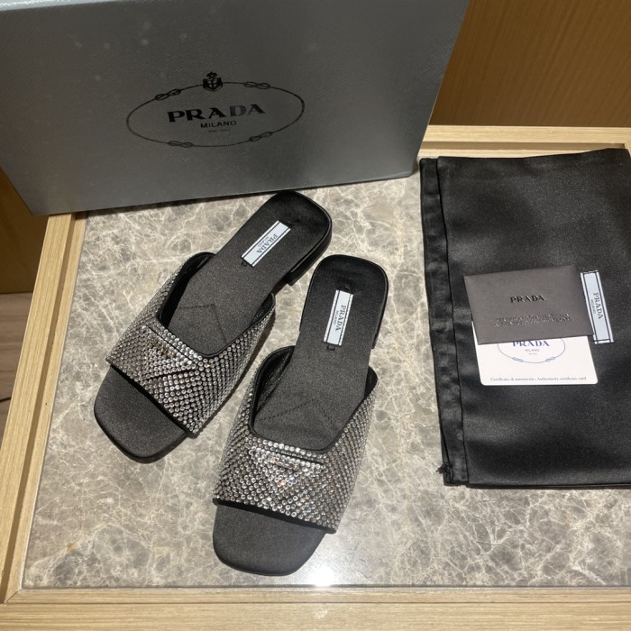 Prada shoes diamond flat bottom 1.5CM sandal 005