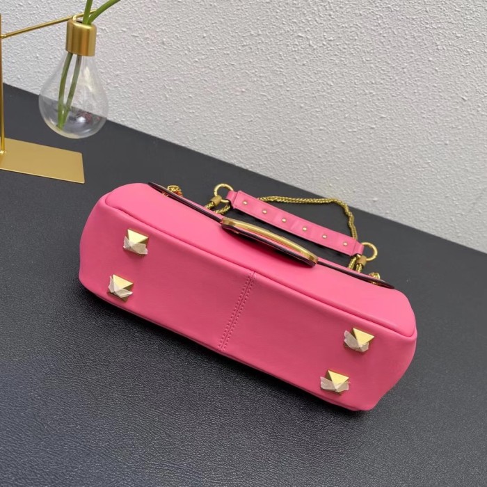 VALENTINO STUD SIGN NAPPA SHOULDER BAG