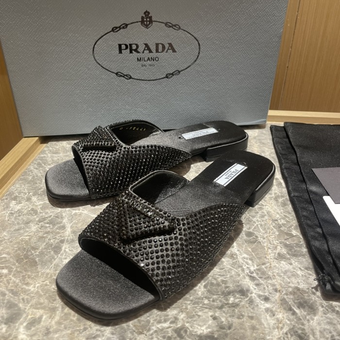 Prada shoes diamond flat bottom 1.5CM sandal 005