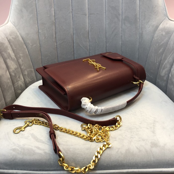 YSL SUNSET MEDIUM TOP HANDLE IN SMOOTH LEATHER