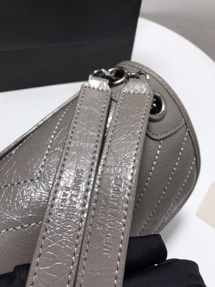 YSL NIKI BABY CHAIN BAG IN CRINKLED VINTAGE LEATHER