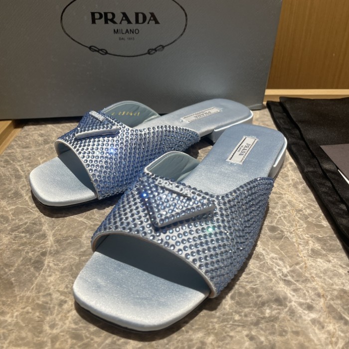 Prada shoes diamond flat bottom 1.5CM sandal 005