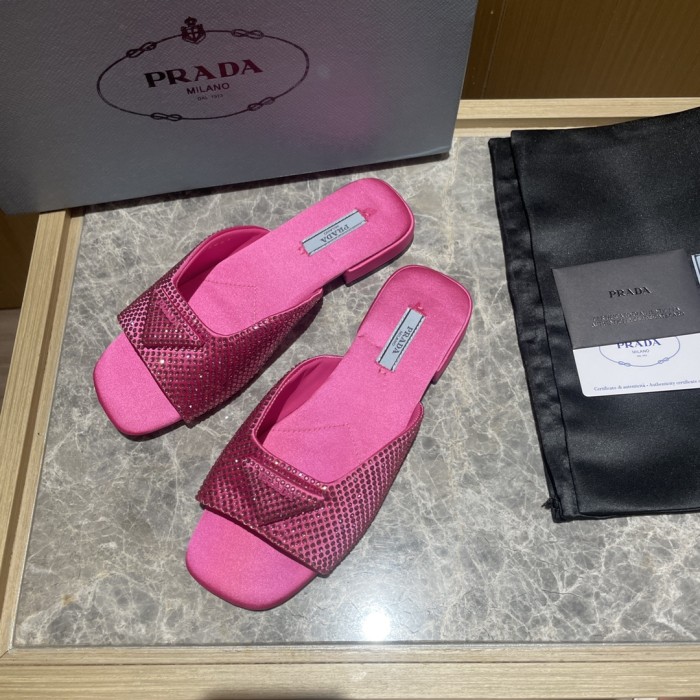 Prada shoes diamond flat bottom 1.5CM sandal 005