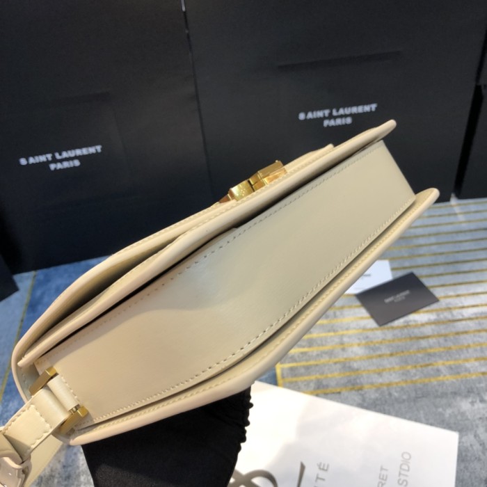 YSL SOLFERINO MEDIUM SATCHEL IN BOX SAINT LAURENT LEATHER