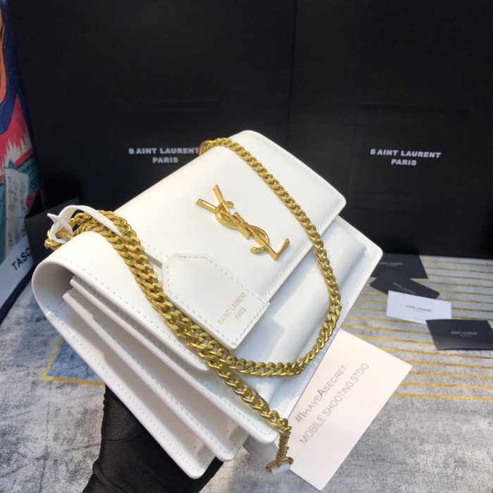 YSL SUNSET MEDIUM CHAIN BAG IN SMOOTH LEATHER