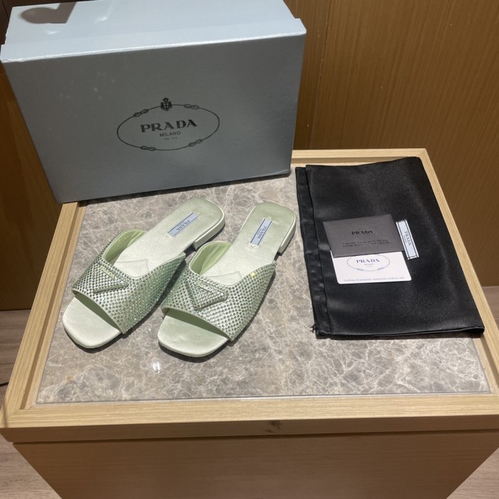 Prada shoes diamond flat bottom 1.5CM sandal 005