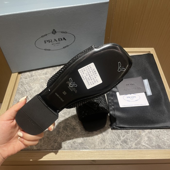 Prada shoes diamond flat bottom 1.5CM sandal 005