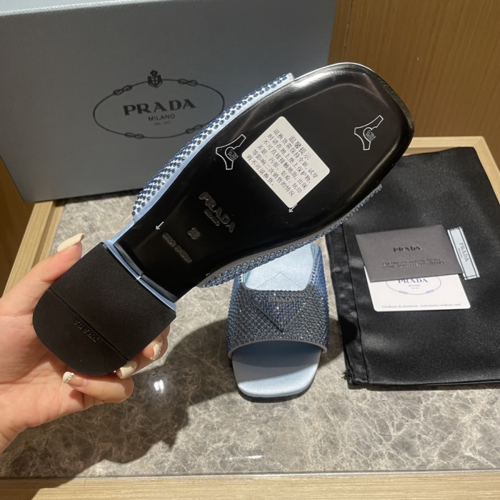 Prada shoes diamond flat bottom 1.5CM sandal 005