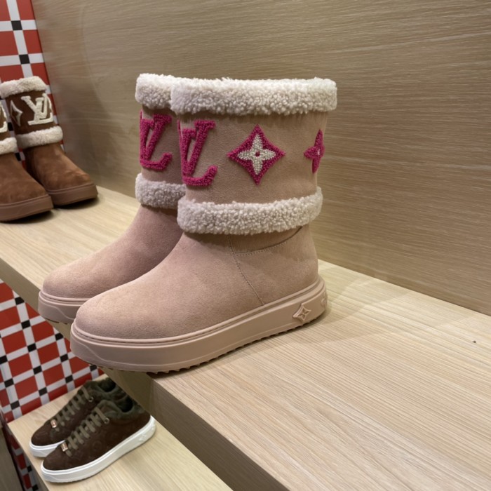 Louis Vuitton SNOWDROP FLAT ANKLE BOOT shoes LV004