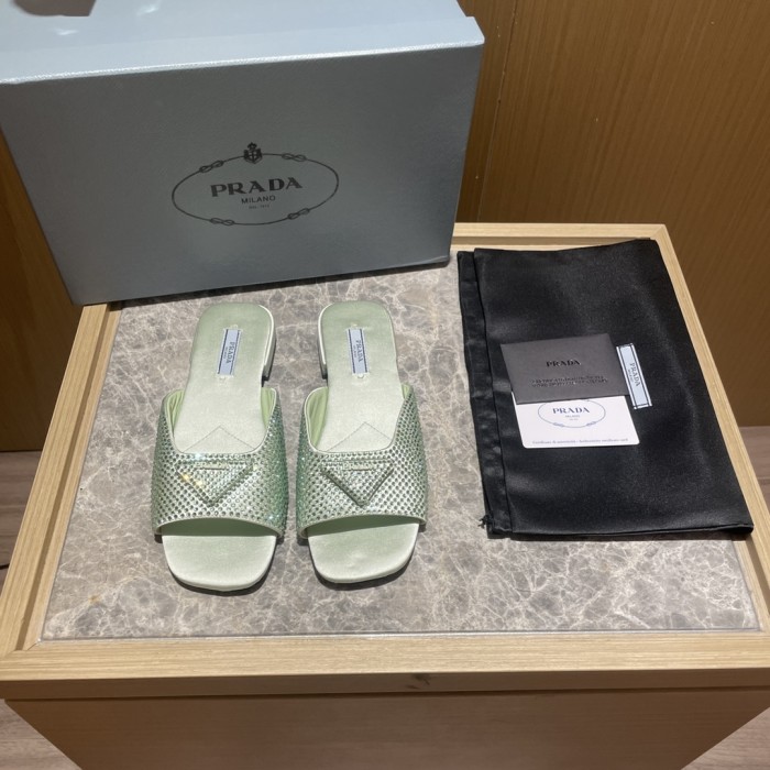 Prada shoes diamond flat bottom 1.5CM sandal 005