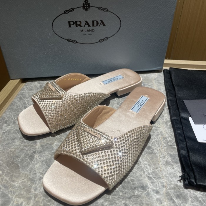 Prada shoes diamond flat bottom 1.5CM sandal 005